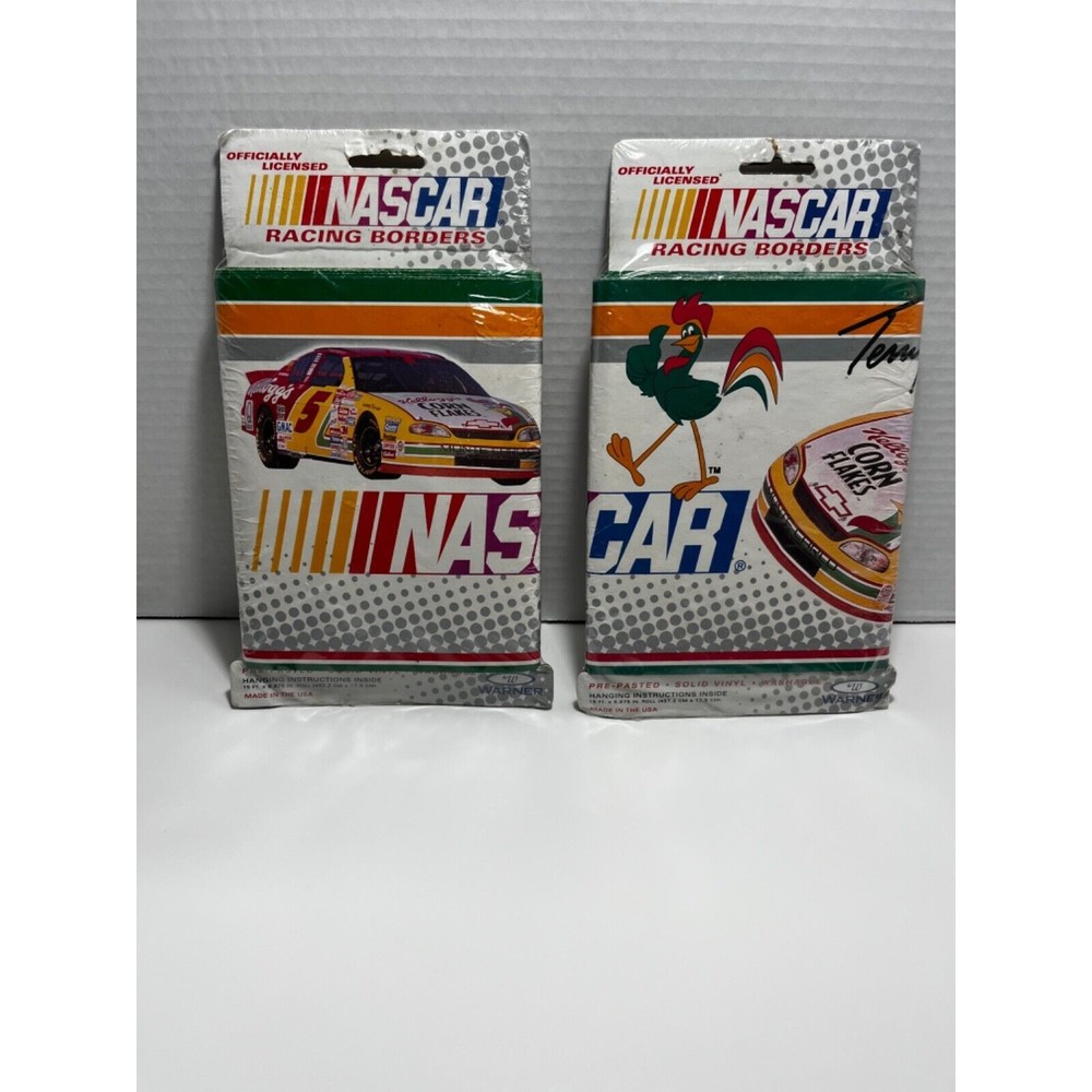 NASCAR Vintage 2 Wall Paper Border Kellogs Terry Labonte New with aged packaging